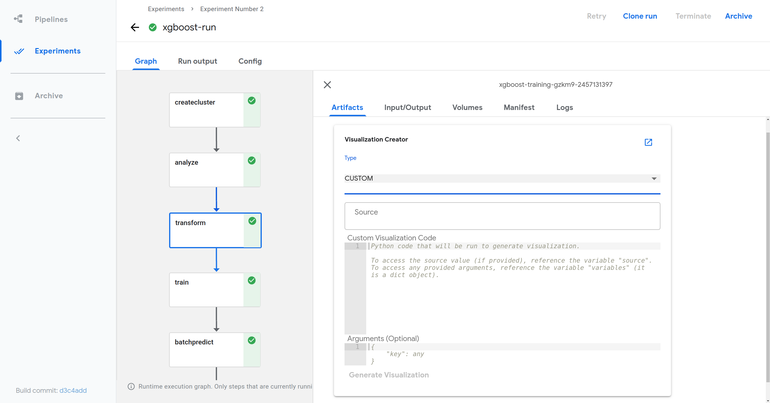 Confusion matrix visualization from a pipeline component