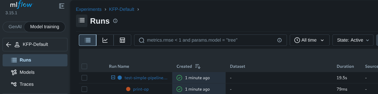 Simple Pipeline View in MLflow Console